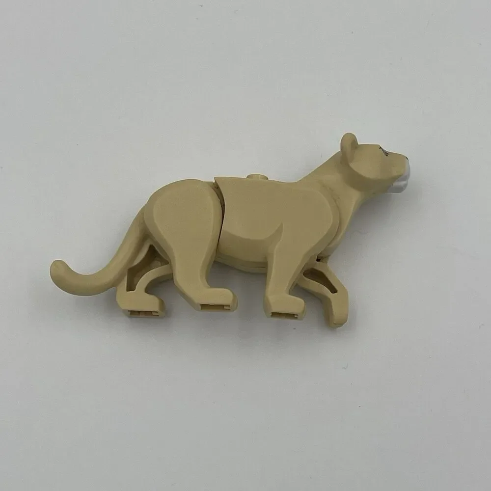 Lego Lioness Minifigure Large Cat Land Animal 60267 60307 Orange Eyes